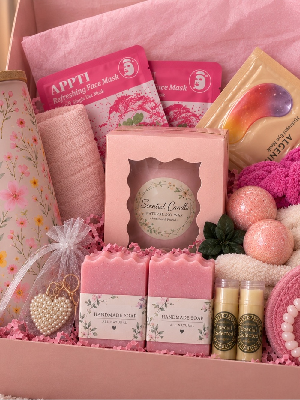 Handmade Self-Care Gift Box – French Vanilla & Strawberry